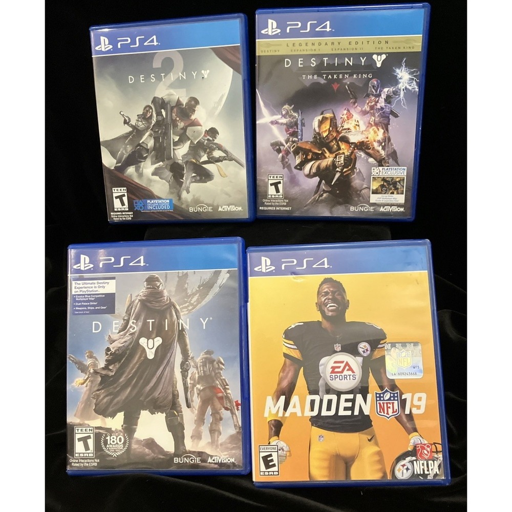 PS4 Destiny, Destiny 2, Taken King, EA Madden NFL 19 PlayStation Video Games (4)